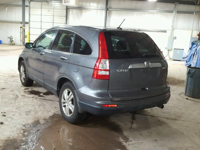 5J6RE4H75AL023852 - 2010 HONDA CR-V EXL GRAY photo 3