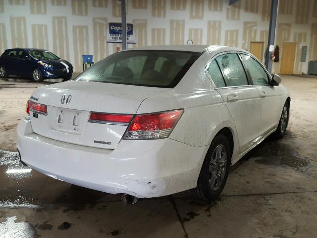 1HGCP2F68CA020626 - 2012 HONDA ACCORD SE WHITE photo 4