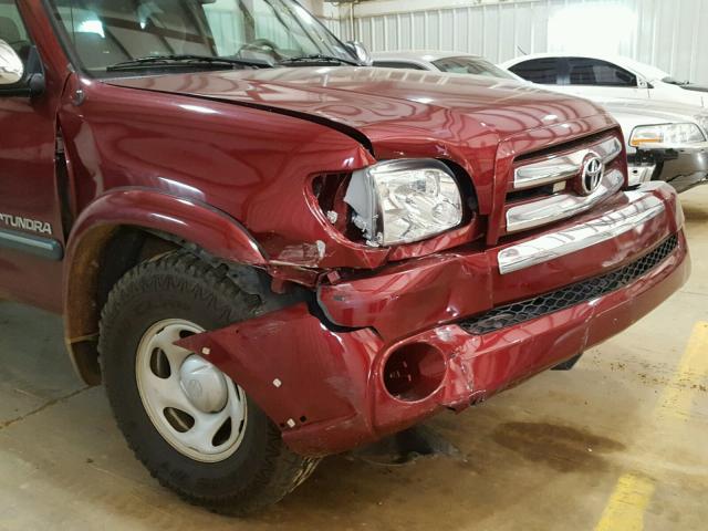 5TBRU341X5S442653 - 2005 TOYOTA TUNDRA ACC RED photo 9