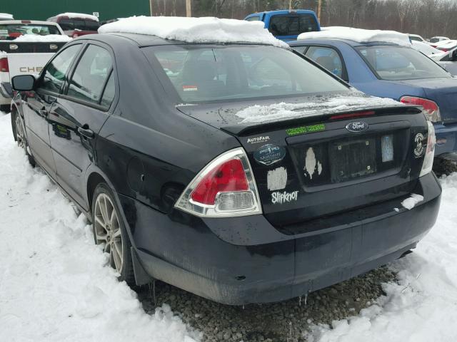 3FAHP07Z68R184932 - 2008 FORD FUSION SE BLACK photo 3