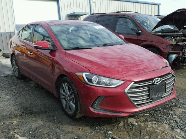 KMHD84LF2HU135062 - 2017 HYUNDAI ELANTRA SE RED photo 1