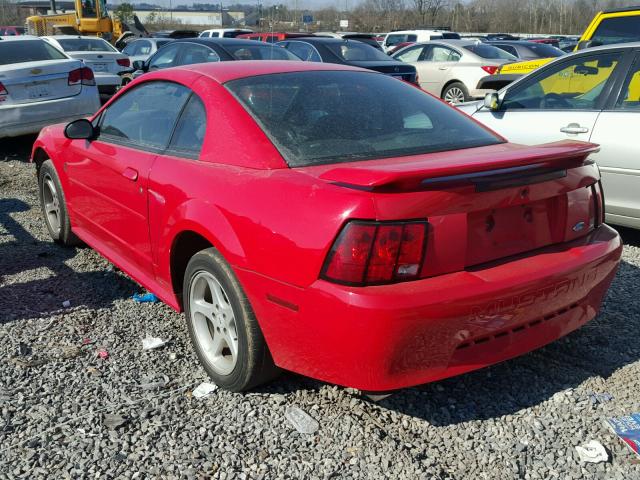 1FAFP40424F118446 - 2004 FORD MUSTANG RED photo 3