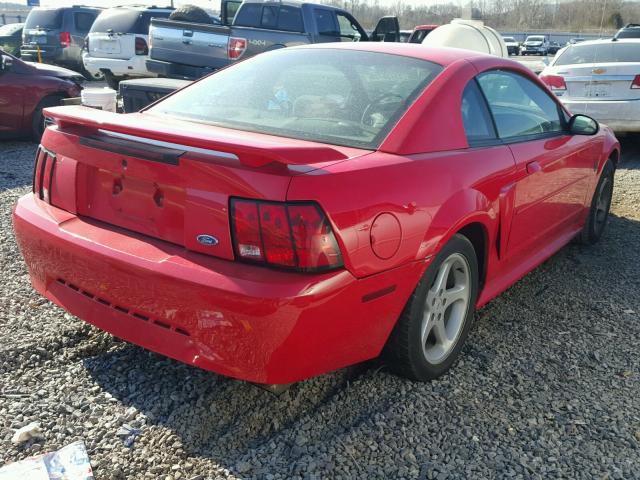 1FAFP40424F118446 - 2004 FORD MUSTANG RED photo 4