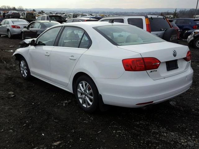 3VWD17AJXEM373384 - 2014 VOLKSWAGEN JETTA SE WHITE photo 3