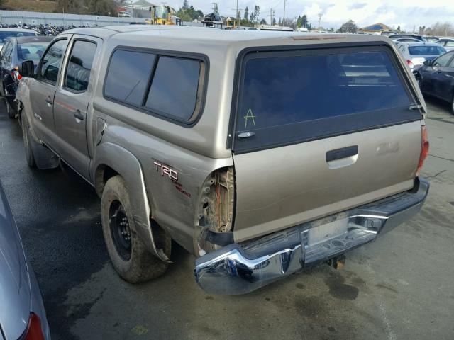 5TELU42N06Z158297 - 2006 TOYOTA TACOMA DOU BEIGE photo 3