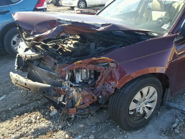 1HGCP2F32BA068501 - 2011 HONDA ACCORD LX MAROON photo 9