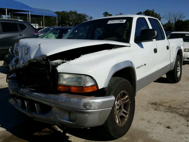 1B7HL48N82S542617 - 2002 DODGE DAKOTA QUA WHITE photo 2