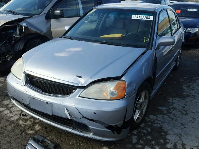 2HGES16882H908666 - 2002 HONDA CIVIC LX SILVER photo 2