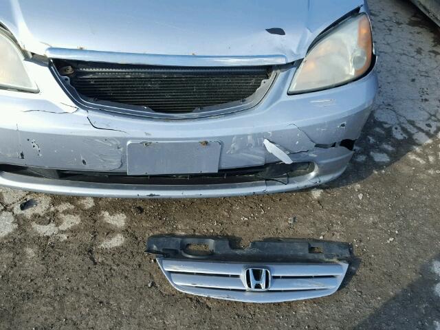 2HGES16882H908666 - 2002 HONDA CIVIC LX SILVER photo 9