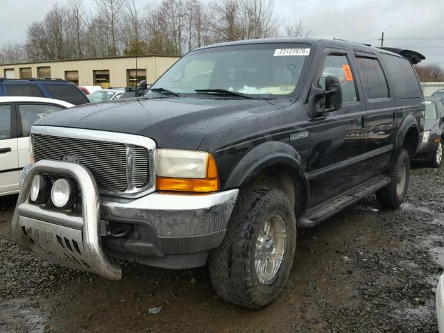 1FMSU41F01EB10280 - 2001 FORD EXCURSION BLACK photo 2