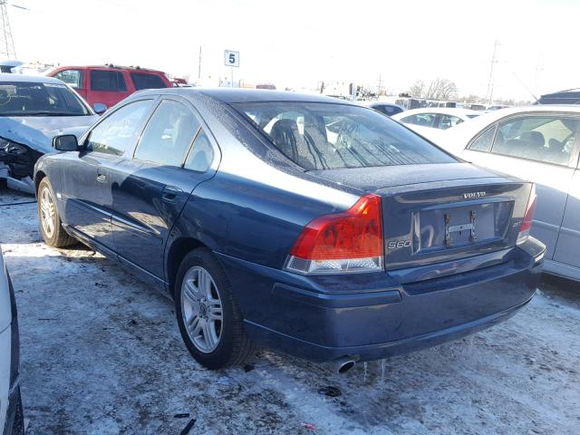 YV1RS592362554899 - 2006 VOLVO S60 2.5T BLUE photo 3