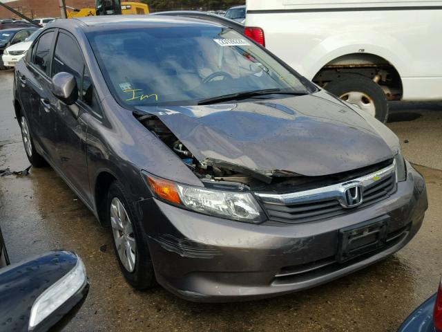 19XFB2F51CE026007 - 2012 HONDA CIVIC LX GRAY photo 1