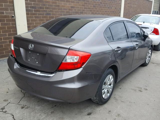 19XFB2F51CE026007 - 2012 HONDA CIVIC LX GRAY photo 4