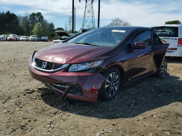 19XFB2F89EE017519 - 2014 HONDA CIVIC EX ბურგუნდია ფოტო 2