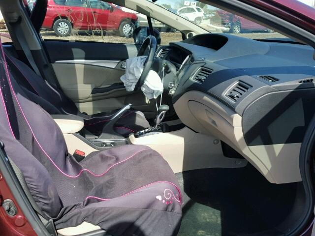 19XFB2F89EE017519 - 2014 HONDA CIVIC EX ბურგუნდია ფოტო 5