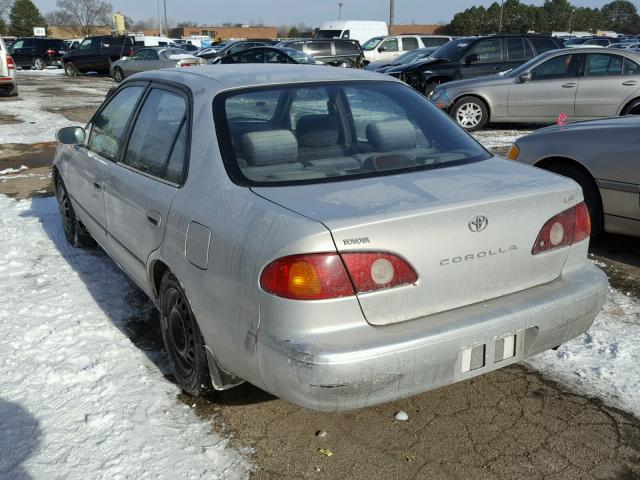 1NXBR12E42Z594077 - 2002 TOYOTA COROLLA CE SILVER photo 3