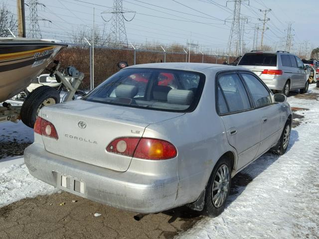 1NXBR12E42Z594077 - 2002 TOYOTA COROLLA CE SILVER photo 4