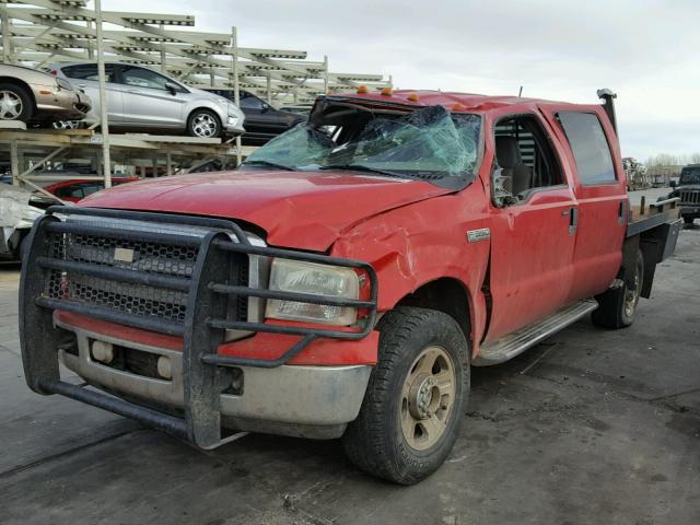 1FTWW31Y47EA05701 - 2007 FORD F350 SRW S RED photo 2