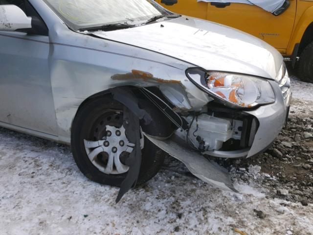 KMHDU4AD6AU066413 - 2010 HYUNDAI ELANTRA BL SILVER photo 9