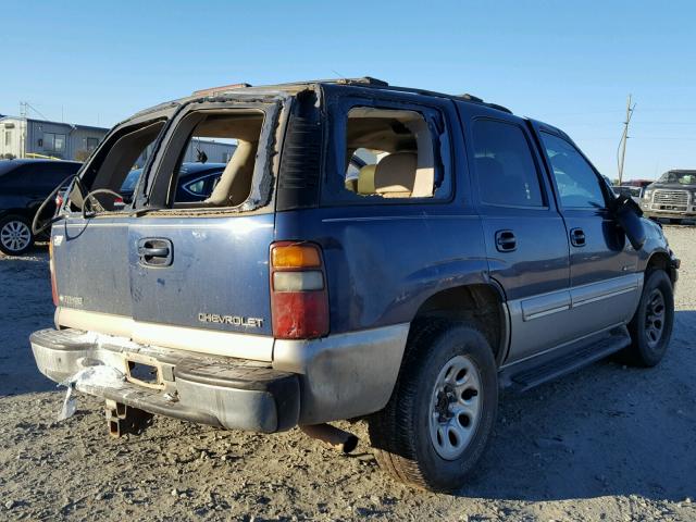 1GNEC13T41J227784 - 2001 CHEVROLET TAHOE C150 BLUE photo 4