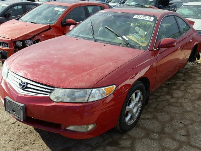 2T1CF22P12C594544 - 2002 TOYOTA CAMRY SOLA RED photo 2