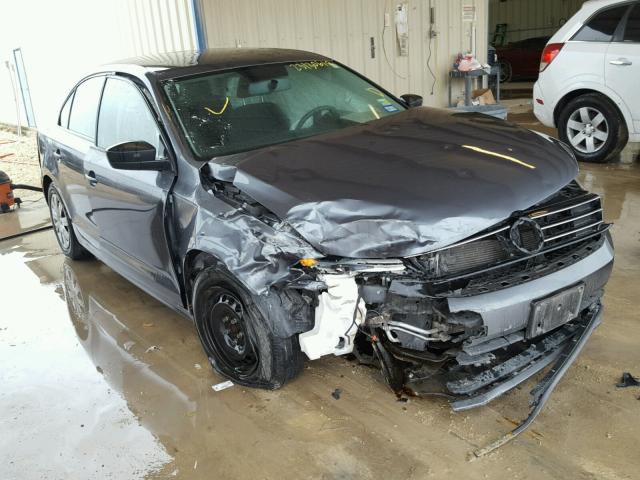 3VW2K7AJ6FM293814 - 2015 VOLKSWAGEN JETTA BASE ნაცრისფერი ფოტო 1