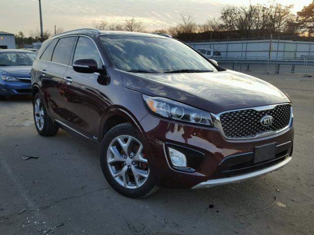 5XYPKDA51HG221316 - 2017 KIA SORENTO SX MAROON photo 1