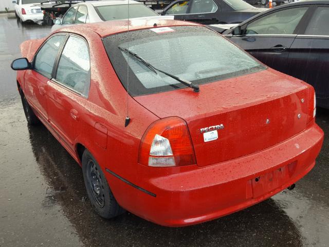 KNAFB161935105036 - 2003 KIA SPECTRA GS RED photo 3