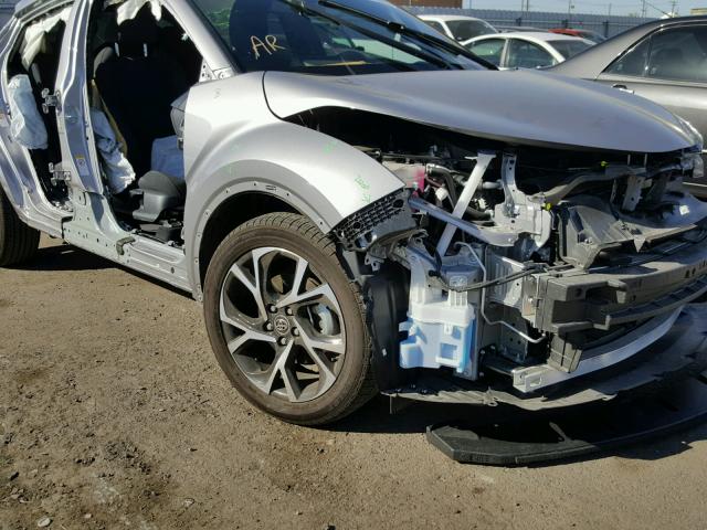 NMTKHMBX9JR019033 - 2018 TOYOTA C-HR XLE GRAY photo 9