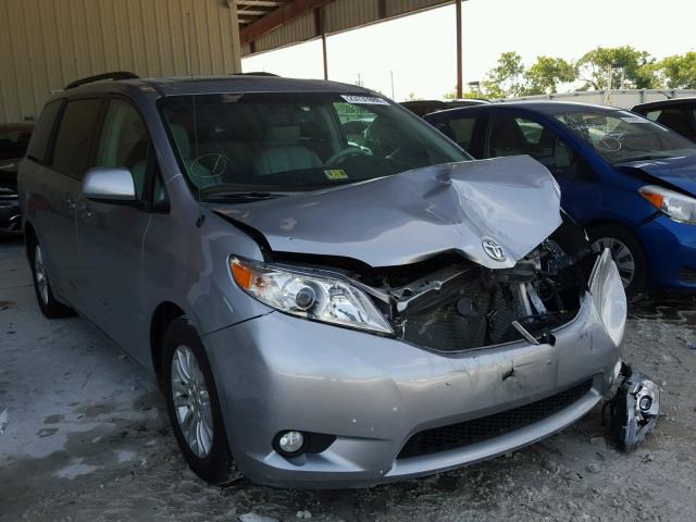 5TDYK3DC0BS080354 - 2011 TOYOTA SIENNA XLE SILVER photo 1