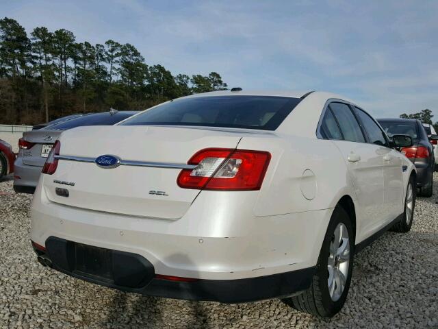 1FAHP2EW6CG130177 - 2012 FORD TAURUS SEL WHITE photo 4