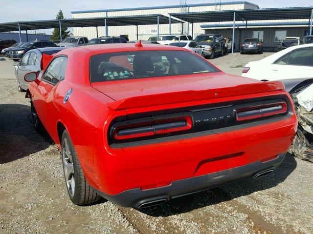 2C3CDZBG1FH705978 - 2015 DODGE CHALLENGER RED photo 3