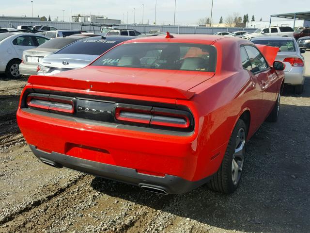 2C3CDZBG1FH705978 - 2015 DODGE CHALLENGER RED photo 4