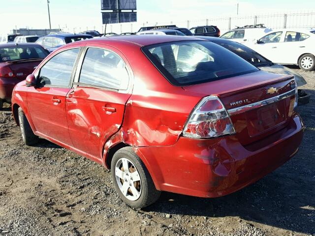 KL1TD5DEXBB192174 - 2011 CHEVROLET AVEO LS RED photo 3