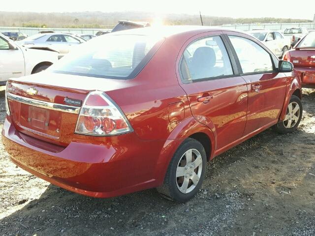KL1TD5DEXBB192174 - 2011 CHEVROLET AVEO LS 红色 照片 4