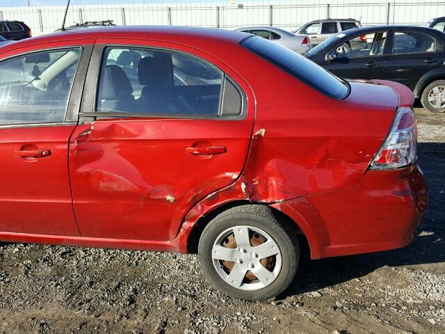 KL1TD5DEXBB192174 - 2011 CHEVROLET AVEO LS RED photo 9