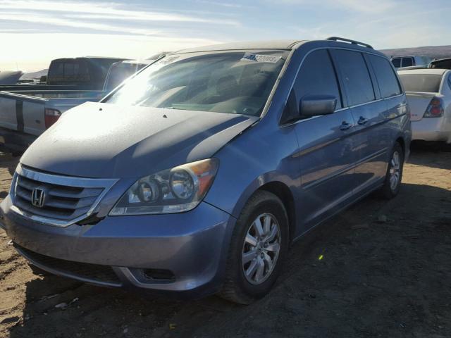 5FNRL3H45AB015541 - 2010 HONDA ODYSSEY EX BLUE photo 2