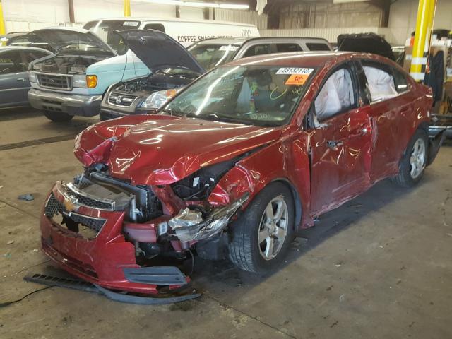 1G1PC5SB2E7275474 - 2014 CHEVROLET CRUZE LT RED photo 2