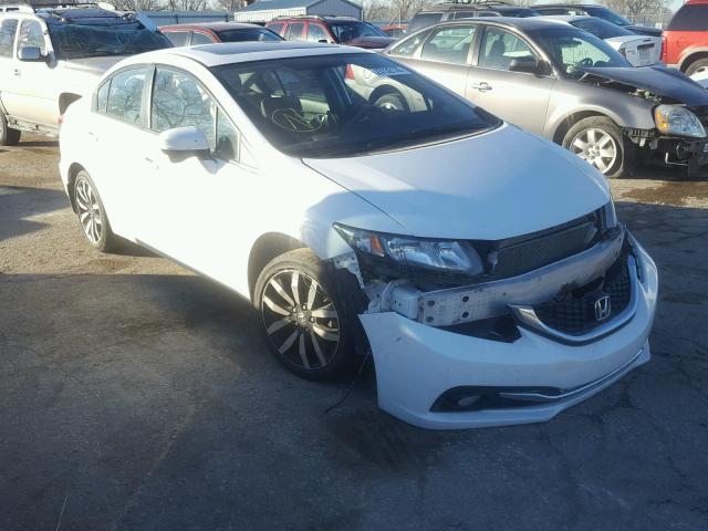 19XFB2F91FE054154 - 2015 HONDA CIVIC EXL WHITE photo 1