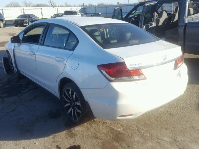 19XFB2F91FE054154 - 2015 HONDA CIVIC EXL أبيض صورة 3