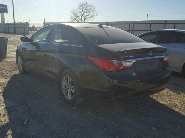 5NPEB4AC1DH711408 - 2013 HYUNDAI SONATA GLS BLACK photo 3