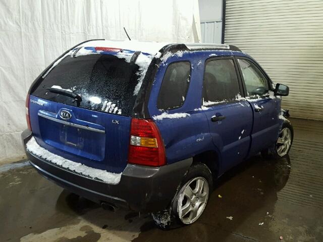 KNDJF724077322991 - 2007 KIA SPORTAGE L BLUE photo 4