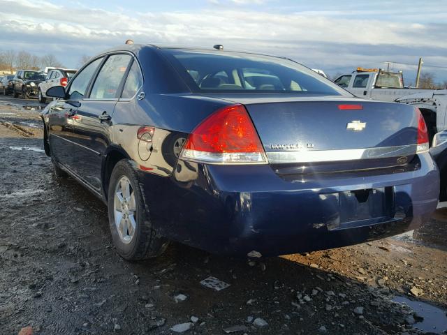 2G1WT58N481248632 - 2008 CHEVROLET IMPALA LT BLUE photo 3