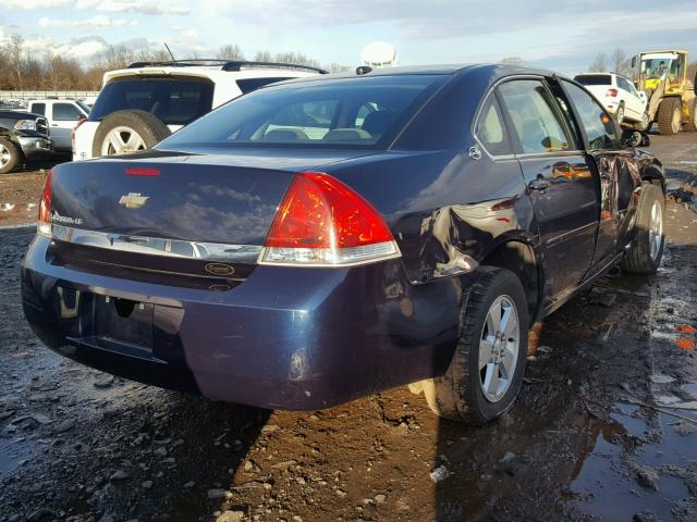 2G1WT58N481248632 - 2008 CHEVROLET IMPALA LT BLUE photo 4