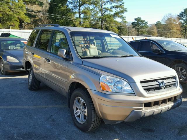 2HKYF18514H613132 - 2004 HONDA PILOT EXL BEIGE photo 1