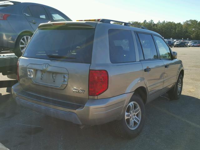 2HKYF18514H613132 - 2004 HONDA PILOT EXL BEIGE photo 4