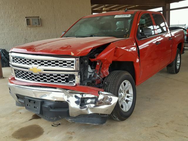 3GCPCREC0EG221369 - 2014 CHEVROLET SILVERADO RED photo 2