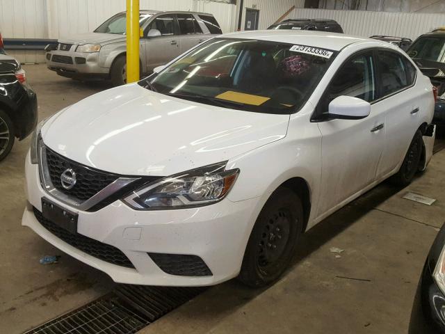 3N1AB7AP7GY249594 - 2016 NISSAN SENTRA S WHITE photo 2