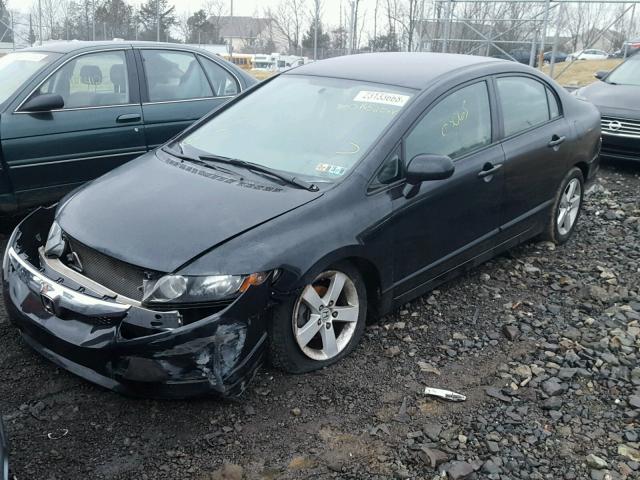 2HGFA16649H516252 - 2009 HONDA CIVIC BLACK photo 2