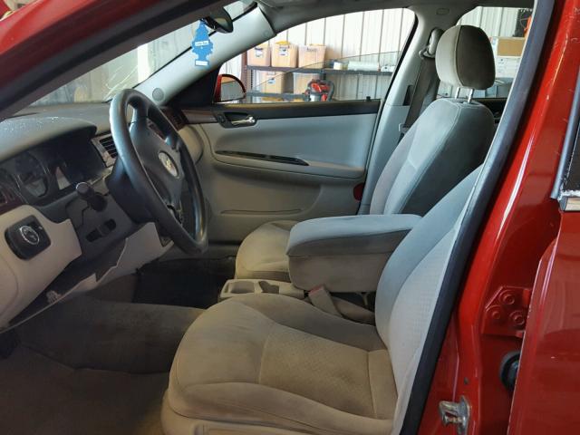 2G1WT55N489134233 - 2008 CHEVROLET IMPALA LT RED photo 5